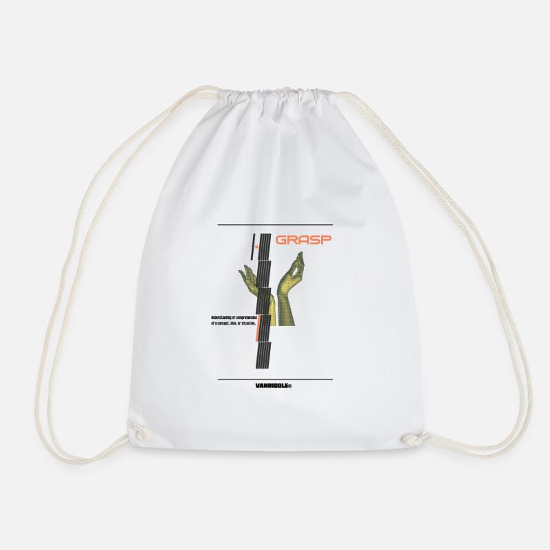 GRASP Green - Drawstring Bag - white
