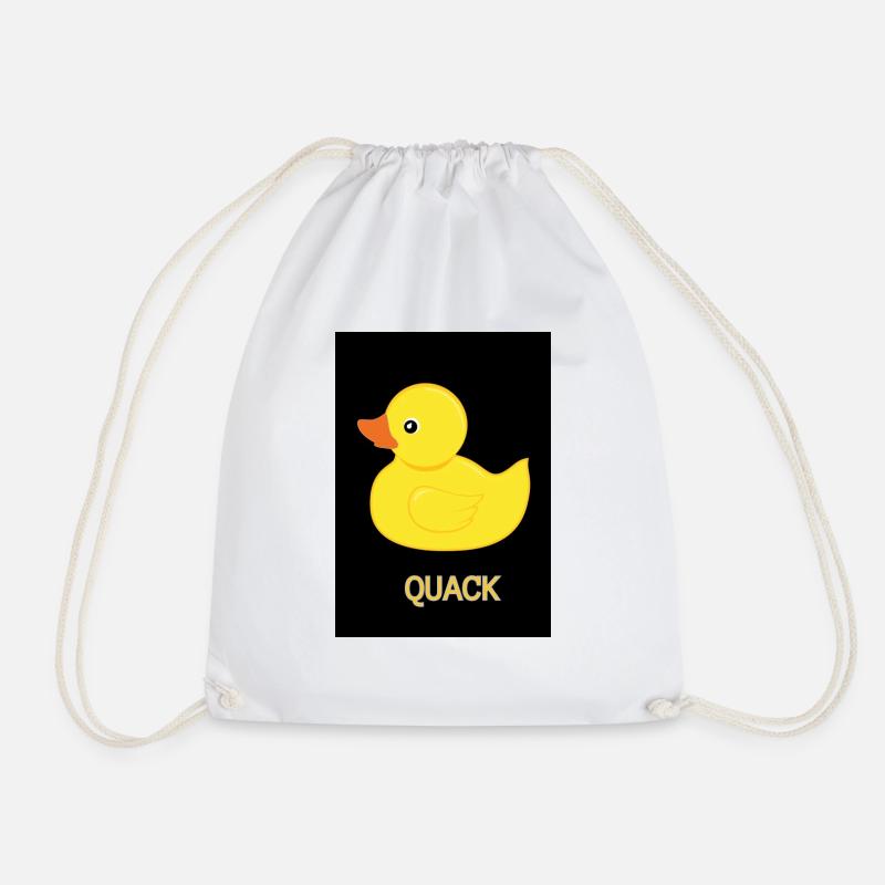 quack - Drawstring Bag - white