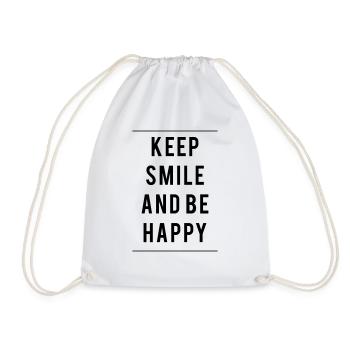 Keep smile and be happy - Sac de sport léger - blanc - Devant