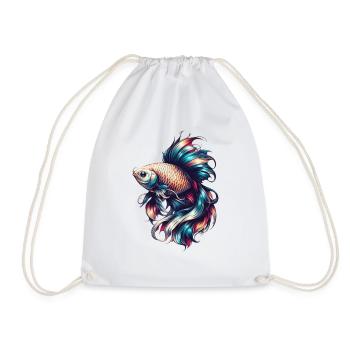 poisson - Sac de sport léger - blanc - Devant