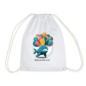 bébé baleine - Sac de sport léger - blanc - Devant