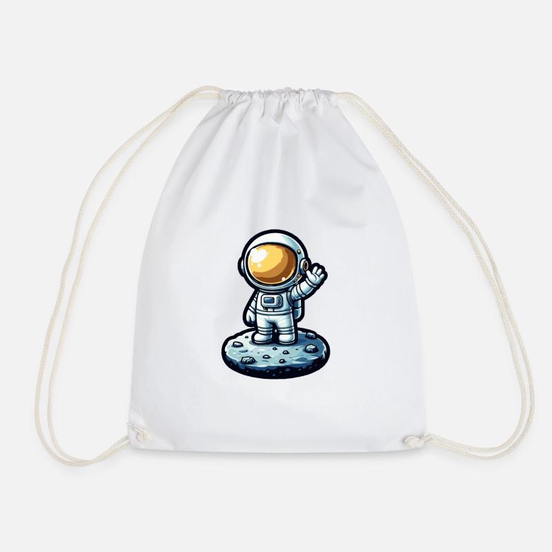 Little Astronaut - Drawstring Bag - white