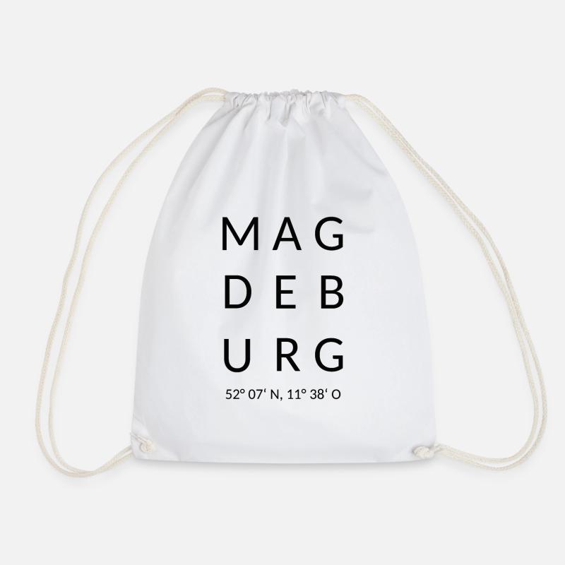 Magdeburg Schriftzug - Turnbeutel - Weiß