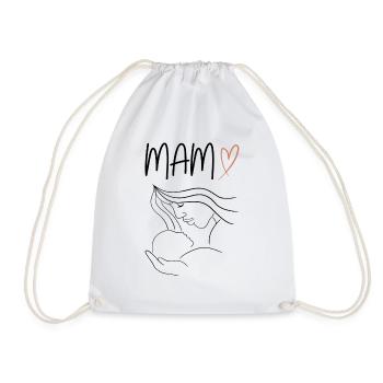 Mama mit Baby <3 - Turnbeutel - Weiß - Vorne