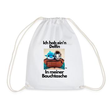 Malle Delfin Bauchtasche 2 - Turnbeutel - Weiß - Vorne