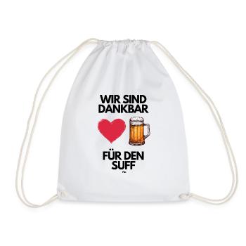 Malle WIR SIND DANKBAR FÜR DEN SUFF 2 - Turnbeutel - Weiß - Vorne