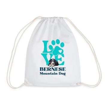 Bernese Love: Adorable Design for Dog Enthusiasts - Drawstring Bag - white - Front