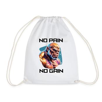 Bodybuilder / Sports / Fitness / Monkey / Muscles - Drawstring Bag - white - Front
