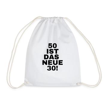 50th Birthday - Drawstring Bag - white - Front