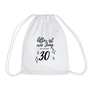 30th birthday - Drawstring Bag - white - Front