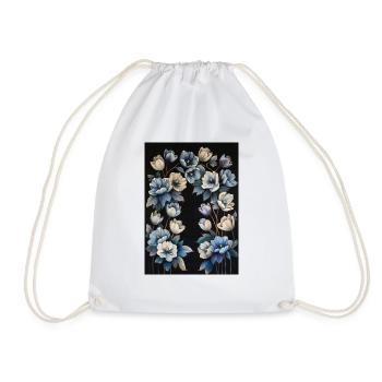 Affiche Fleurs Bleues 5 - Sac de sport léger - blanc - Devant
