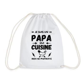 COOK DAD - Drawstring Bag - white - Front