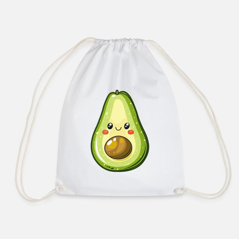 Avocat avec visage - Sac de sport léger - blanc