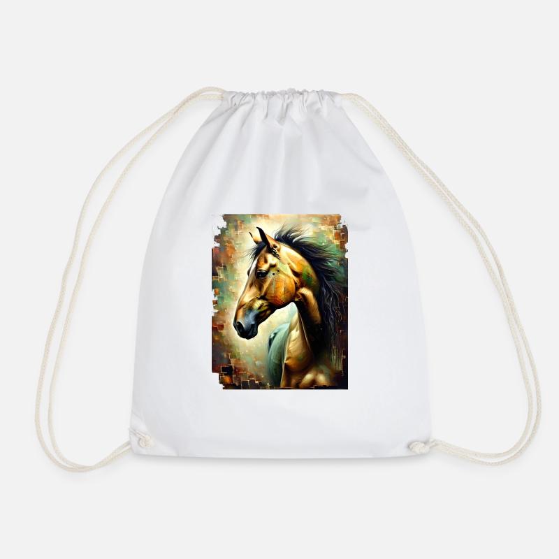 Cheval - Sac de sport léger - blanc