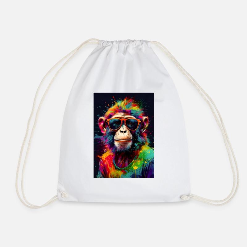 singe pop art - Sac de sport léger - blanc