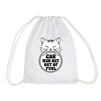 Car Run Out Of Fuel - Drawstring Bag - white - Front