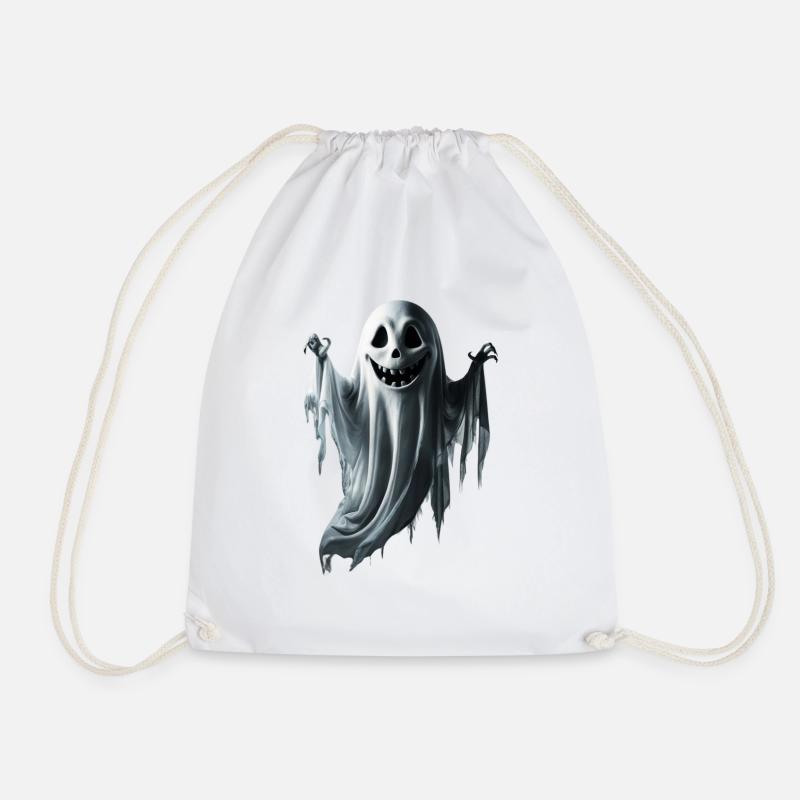 Smiling Halloween Ghost - Turnbeutel - Weiß