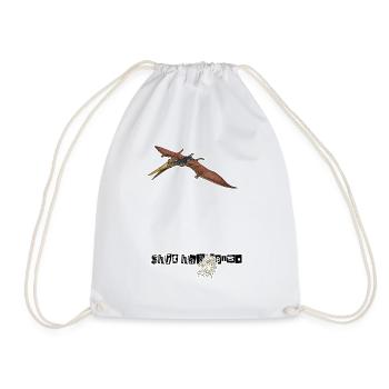 Pterosaurs // Illustration - Drawstring Bag - white - Front