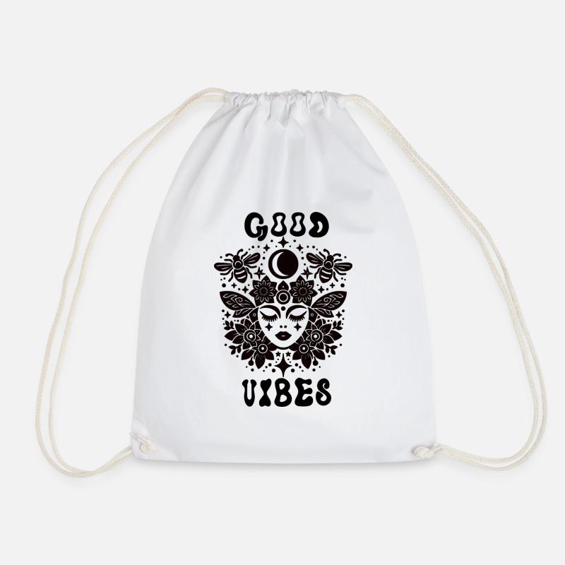 bohème style rétro bonne vibrations - Sac de sport léger - blanc