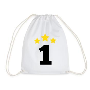 1 Jahr Stern - Geschenk zum 1. Jahrestag - Turnbeutel - Weiß - Vorne