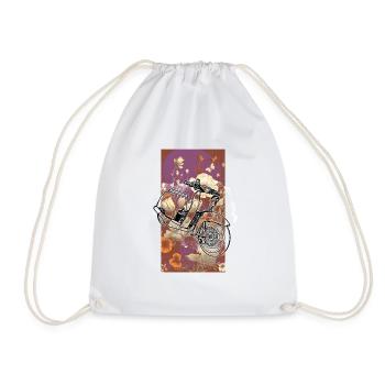 Hirondelle (Contour) // Illustration - Sac de sport léger - blanc - Devant