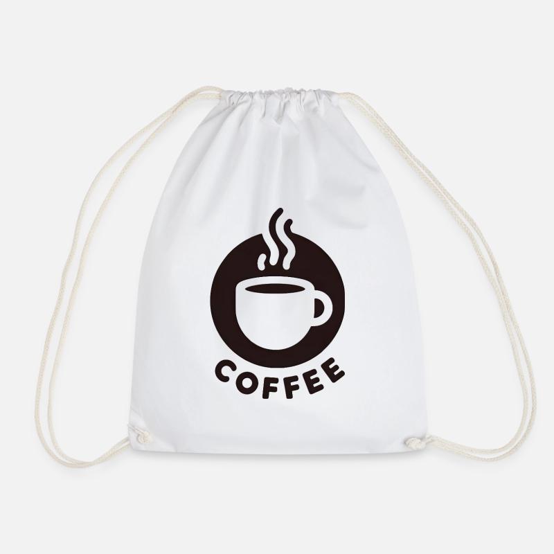 Mug coffee cup - Drawstring Bag - white
