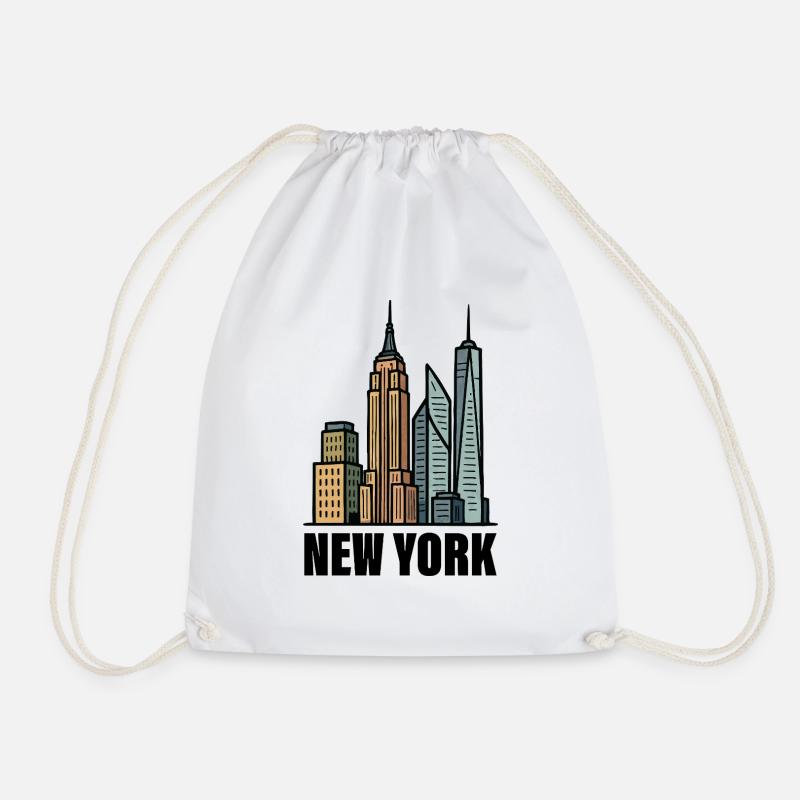 New York Skyline - Turnbeutel - Weiß