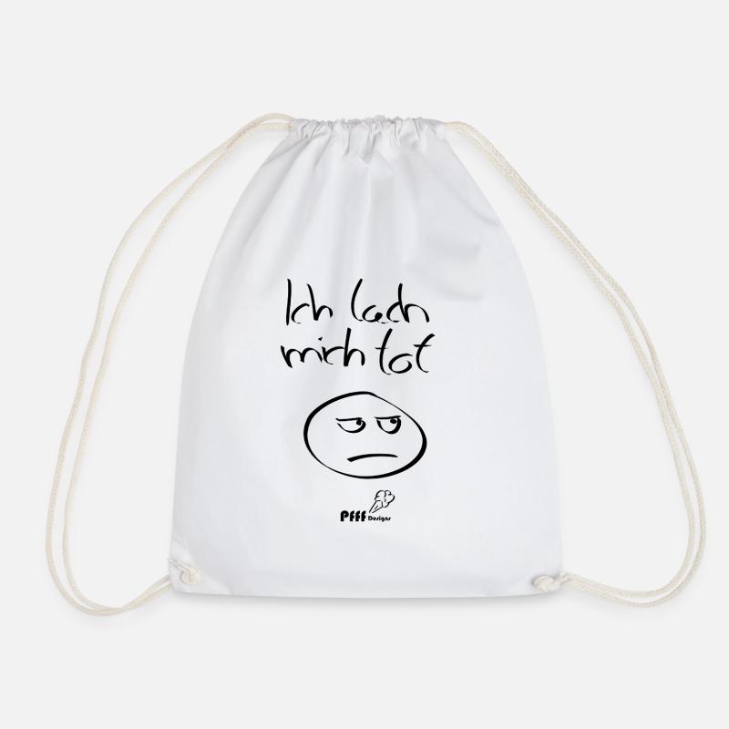 Laugh me to death - Drawstring Bag - white