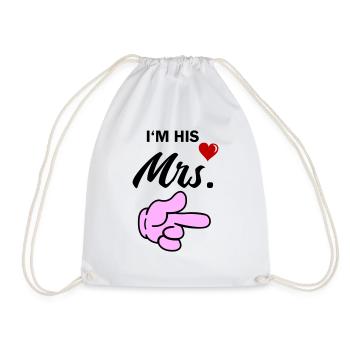im his mrs - Turnbeutel - Weiß - Vorne