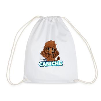 Poodle - Red - Drawstring Bag - white - Front