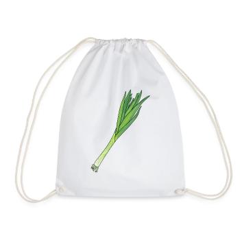 Leek - Drawstring Bag - white - Front