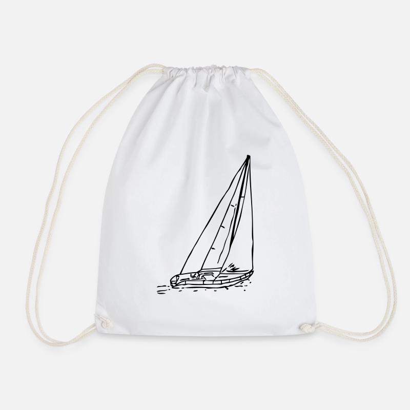 sailboat1 - Turnbeutel - Weiß