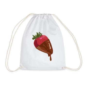 chocolate sweets candy chocolate118 - Drawstring Bag - white - Front