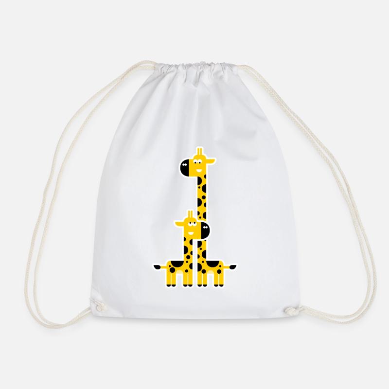 Giraffe und Giraffe - Turnbeutel - Weiß