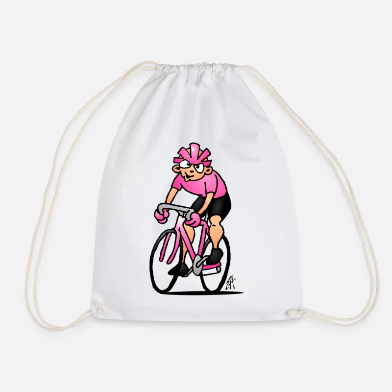Radfahrer in der Maglia Rosa - Turnbeutel - Weiß