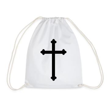 Croix comme image d’ombre - Sac de sport léger - blanc - Devant