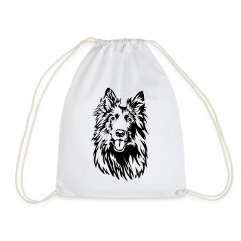 Tête de Groenendael - Sac de sport léger - blanc - Devant