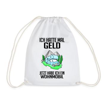 Wohnmobil Wohnwagen Campen Camping - Turnbeutel - Weiß - Vorne