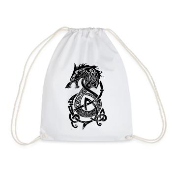 Fenrir - Drawstring Bag - white - Front