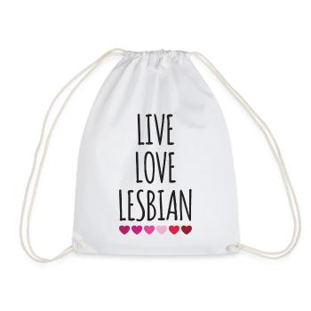 Leben. Liebe. Lesbe. - Turnbeutel - Weiß - Vorne