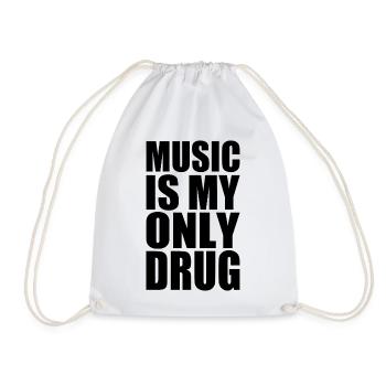 music is my only drug - Sac de sport léger - blanc - Devant