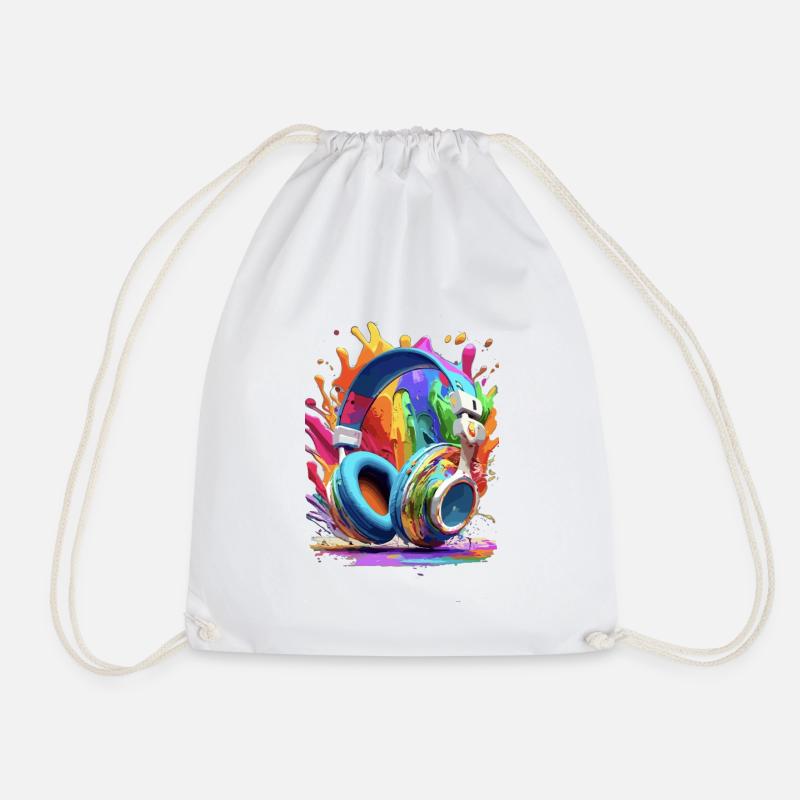 PUT ON YOUR HELMETS - Drawstring Bag - white