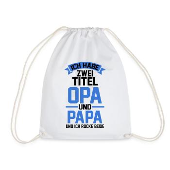 J’ai deux titres : Papy et Arrière-Grand-Pa - Sac de sport léger - blanc - Devant