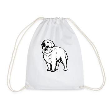 Golden Retriever - Conception de chien de compagnie - Sac de sport léger - blanc - Devant