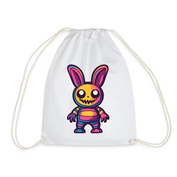 Hase Halloween Zombie - Turnbeutel - Weiß - Vorne