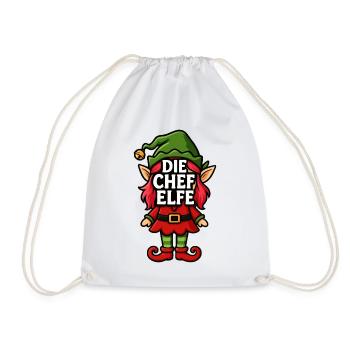 Chef Elf Tenue de Noël Famille - Sac de sport léger - blanc - Devant