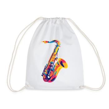 FarbSax PopsArt - Drawstring Bag - white - Front