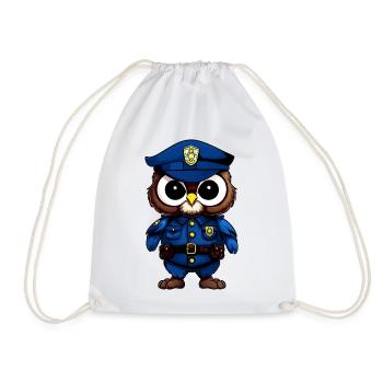 Owls Policier / Oiseau de la Police - Sac de sport léger - blanc - Devant