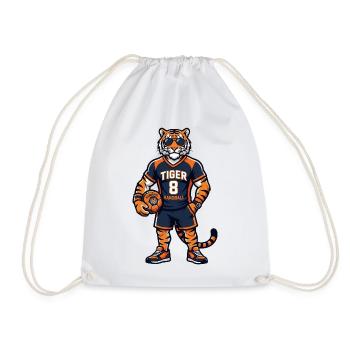 Tiger Handball Trikot Nummer 8 Motiv - Turnbeutel - Weiß - Vorne