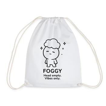 Foggy – Head Empty | Cozy Brain Fog Mood - Turnbeutel - Weiß - Vorne